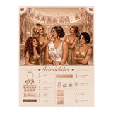 L'Opaline Rose Bride To Be Seti Bekarlığa Veda Partisi Malzemeleri Kuşak Dövme Taç Banner Ve Bileklik Süsleri