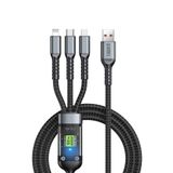 Lopard 100w Şarj Kablosu 3in1 Led Li Samsung Huawei Xiaomi Type-c Sağlam Hızlı Şarj Data Usb Kablosu Koruyu