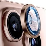 Lopard Apple Iphone 16 Pro Max Lens Kamera Koruyucu Premium Safir Parmak Izi Bırakmayan Cl-12 - Gold