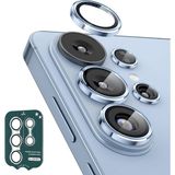 Lopard Samsung Galaxy S26 Ultra Mavi Armorite Kamera Lens Koruyucu + Kolay Uygulama Aparatlı Gece Çekim Etkilemez - Açık Mavi
