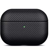 LOPIE Kılıf (AirPods Pro 1. Nesil için değil), El Yapımı AirPods Pro 2. Nesil Kılıf Koruyucu Kapak, Karbon Fiber Stil Vegan Deri Kılıf Erkek/Kadın için - Siyah