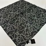 Lop'res Soft Pamuklu Eşarp Siyah Beyaz Ldna1601