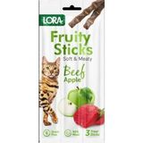 Lora 3x5 gr Fruity Sticks Biftekli ve Elmalı Kedi Ödülü