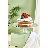 Lora Bianca Goblen 28 CM Şeffaf Ayaklı Pasta Tabağı Standı