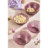 Lora Bianca Goblen Mürdüm 6 Parça 15 cm Cam Salata/çorba/çerez Kasesi Seti