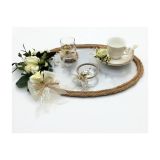 Lora Davet Ayna Damat fincan tepsisi Beyaz 54127