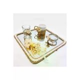 Lora Davet Damat Kahve Tepsi Takım (1 Adet) Naturel 53210