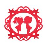 Lora Davet Romantik Bardak Altlığı (6 Adet) - Kırmızı 16527