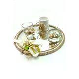 Lora Davet Söz Nişan Damat Kahve Tepsisi (1 Adet) Naturel 53202