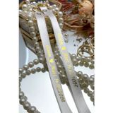 Loradekor Söz Nişan Yüzük Kurdelesi (Dökülen inci, Altın Yazı) Beyaz (1 Adet) Beyaz 42256