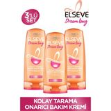 L'Oréal Paris 3'Lü L'oréal Paris Elseve Dream Long Kolay Tarama Saç Bakım Kremi 390 Ml Seti