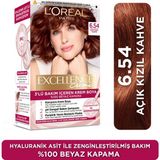 L'Oréal Paris 6.54 Açık Kızıl Kahve Creme Saç Boyası Kadınlar İçin Amonyaksız ve Canlı Renkler