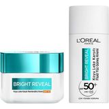 L’Oréal Paris Bright Reveal 50 ml Koyu Leke Karşıtı, Cilt Tonu Eşitleyici Spf50 Nemlendirici Krem Niasinamid & Spf 50+ 50 ml Koyu Leke Karşıtı Fluid Günlük Yüz Güneş Kremi Cilt Bakım Seti