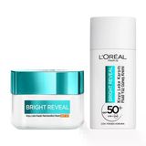 L’Oréal Paris Bright Reveal 50 ml Koyu Leke Karşıtı, Cilt Tonu Eşitleyici Spf50 Nemlendirici Krem Niasinamid & Spf 50+ 50 ml Koyu Leke Karşıtı Fluid Günlük Yüz Güneş Kremi Cilt Bakım Seti