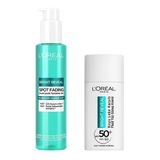 L’Oréal Paris Bright Reveal Cilt Kusuru İzi Karşıtı, Serum İçerikli Temizleme Jeli Niasinamid+150 ml Salisilik Asit &Spf 50+ 50 ml Koyu Leke Karşıtı Fluid Günlük Yüz Güneş Kremi Cilt Bakım Seti