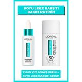 L'oréal Paris Bright Reveal Spf 50+ Koyu Leke Karşıtı Fluid Günlük Yüz Güneş Kremi 50ML + Bright Reveal Sivilce, Güneş, Yaşlanma Lekelerinde Etkili Koyu Leke Karşıtı Serum 10%niasinamid 30ML