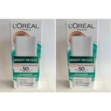 L'oréal Paris Bright Reveal Spf 50+ Koyu Leke Karşıtı Renkli Fluid Günlük Yüz Güneş Kremi 50 ml - Light (2 Paketi) - Option-1