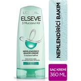 L'Oréal Paris Elseve 3 Mucizevi Kil Bakım Kremi 360 ml Normal Saçlar için Ağırlaştırmayan Nemlendirici