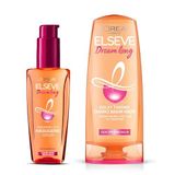 L'Oréal Paris Elseve Dream Long Mükemmel Düz Pürüzsüzleştirici Serum & 6 Mucizevi Yağ Besleyici Saç Bakım Kremi 175ml Hediyeli