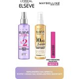 L'Oréal Paris Elseve Nemlendirici Saç Spreyi & 10 Etki 1 Arada Sprey Saç Güzelleştirici Bakım Seti & Firework Mini Maskara Hediyeli