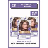 L'Oréal Paris Excellence 7.11 Ekstra Küllü Kumral 3'lü Saç Boyası