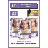 L'Oréal Paris Excellence Cool Creme 8.11 Ekstra Küllü Sarı 3'lü Saç Boyası