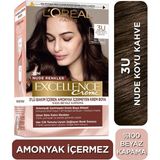 L'Oréal Paris Excellence Creme Nude Renkler 3U Nude Koyu Kahve Saç Boyası