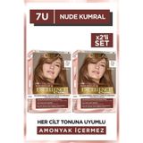 L'Oréal Paris Excellence Creme Nude Renkler 7U Nude Kumral 2'li Saç Boyası