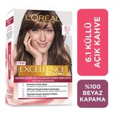L'Oréal Paris Excellence Krem 6.1 Küllü Açık Kahve Saç Boyası