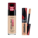 L'Oréal Paris Infaillible 24H Fondöten 130 TRUE BEIGE & Infaillible Tüm Yüze Uygulanabilir Kapatıcı 327 Cashmere Makyaj Seti