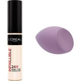 L’oréal Paris Infaillible 24H Tüm Yüze Uygulanabilir Kapatıcı - 322 Ivory & Hediye Makyaj Süngeri - 0-Ten