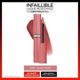 L'Oréal Paris Infaillible Laque Resistance 600 Le Nu Rose Likit Parlak Ruj
