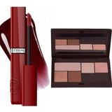 L'Oréal Paris Infaillible Laque Resistance Likit Parlak Ruj - 550 Noir Cherry + Pastel x Arzu Sabancı Eyeshadow Palette 62