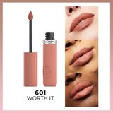 L'Oréal Paris Infaillible Matte Resistance 601 Worth It Kahverengi Likit Ruj Kalıcı ve Nemlendirici