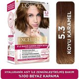 L'Oréal Paris Koyu Karamel 5.3 Creme Saç Boyası 100 Beyaz Kapatma Özelliği ile Kadınlar İçin