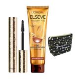 L’Oréal Paris L'Oréal Paris Panorama Hacim Veren Maskara Siyah & Elseve Mucizevi Yağ Saç Güzelleştirici Krem 150 Ml - Kuru Ve Sert Saçlar & Hediye Çanta