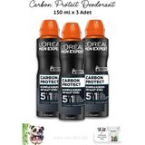 L'Oréal Paris Loreal Men Expert Carbon Protect Deodorant 150 ml x 3 Adet + Rosie