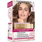 L'Oréal Paris Loreal Paris Excellence Creme 7.1 Küllü Kumral Saç Boyası Kadınlar İçin Hyalüronik Asitli Krem