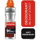 L'Oréal Paris Men Expert Loreal Paris Men Invincible Erkek Deodorant 150 ml Yüksek Koruma ve 96 Saat Etkili