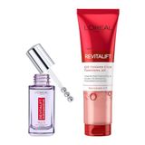 L'Oréal Paris Revitalift Cilt Yenileme Etkili Temizleme Jeli 150 ml- Glikolik Asit & Revitalift Filler Aydınlatıcı Göz Serumu 20ml Cilt Bakım Seti