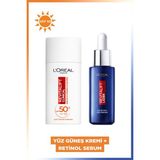 L'oréal Paris Revitalift Lazer Saf Retinol Gece Serumu+ Günlük Yüksek Uv Korumalı Yüz Güneş Kremi Set