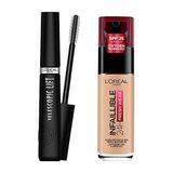 L'Oréal Paris Telescopic Lift Maskara + Infaillible 32H Fresh Wear C Vitaminli Fondöten - 125 Natural Beige