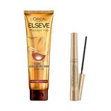L'Oréal Paris Telescopic Maskara - Siyah & Elseve Mucizevi Yağ Saç Güzelleştirici Krem 150 ml - Kuru ve Sert Saçlar Makyaj Seti