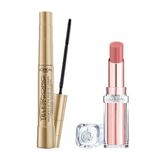 L'Oréal Paris Telescopic Maskara Siyah Glow Paradise Balm in Lipstick Işıltı Veren 112 Pastel Exaltation Makyaj Seti