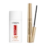 L'Oréal Paris Telescopic Maskara - Siyah & Revitalift Clinical SPF 50+ Günlük Yüksek UV Korumalı Yüz Güneş Kremi 50 ml Set