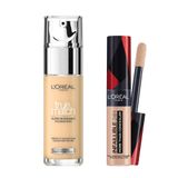 L'Oréal Paris True Match Bakım Yapan Fondöten 1R ROSE IVORY & Infaillible Tüm Yüze Uygulanabilir Kapatıcı 322 Ivory Makyaj Seti