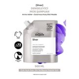 L'Oréal Professionnel Paris Serie Expert Silver Çok Açık Sarı Gri ve Beyaz Saçlar İçin 500 ML Refill Renk Dengeleyici Mor Şampuan