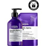 L'Oréal Professionnel Serie Expert Keratin Alpha Sleek 500ML & 500ML Refill Saç Bakım Seti