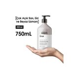 L'Oréal Professionnel Serie Expert Silver Çok Açık Sarı, Gri ve Beyaz Saçlar Için Renk Dengeleyici Mor Şampuanı 750 ml