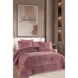 Lorateks Efsane | Çantalı Jakarlı Çift Taraflı Wellsoft (230 x 250 cm) Battal Boy Yorgan Seti | 1 Yorgan + 2 Yastık Kılıfı | Yumuşak Dokulu Kabarık Kışlık Yorgan | Çeyizlik